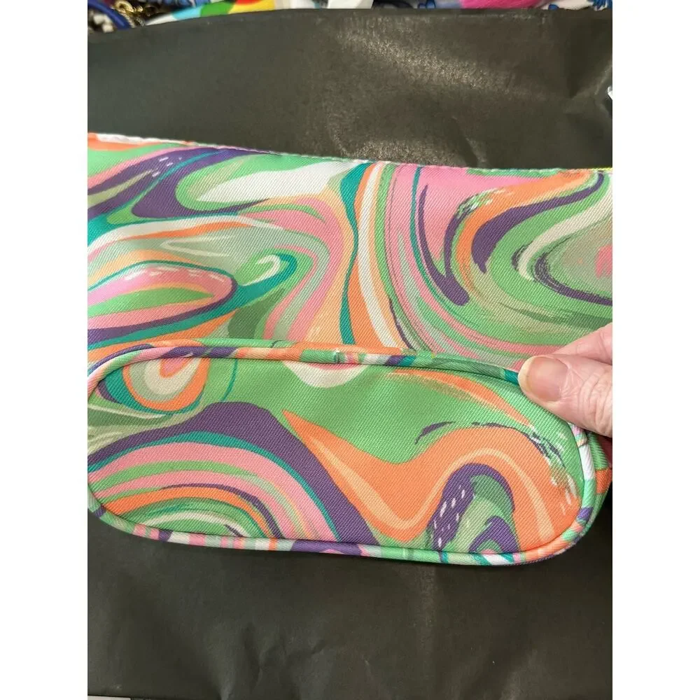 Clinique 2x Multicolor Pastel Swirl Makeup Bag 9
